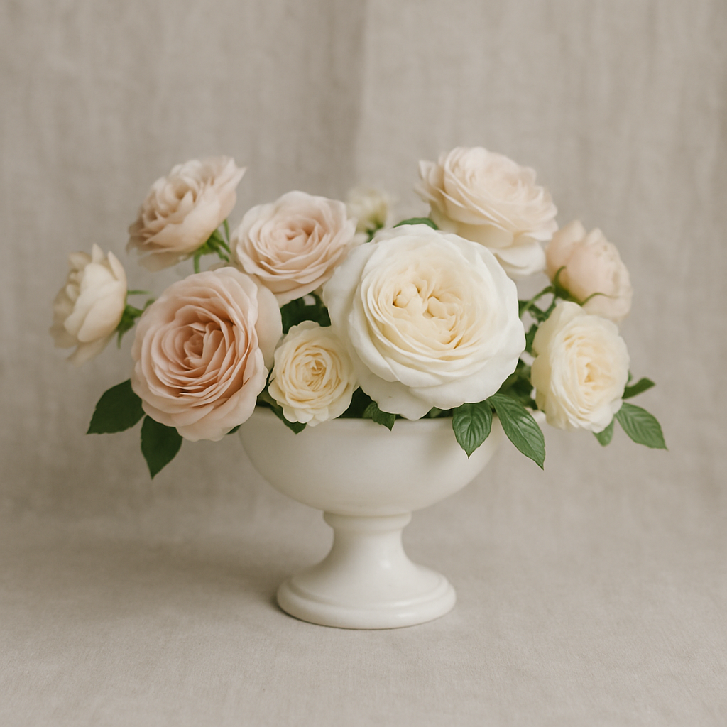 Ceramic Footed Compote Vase