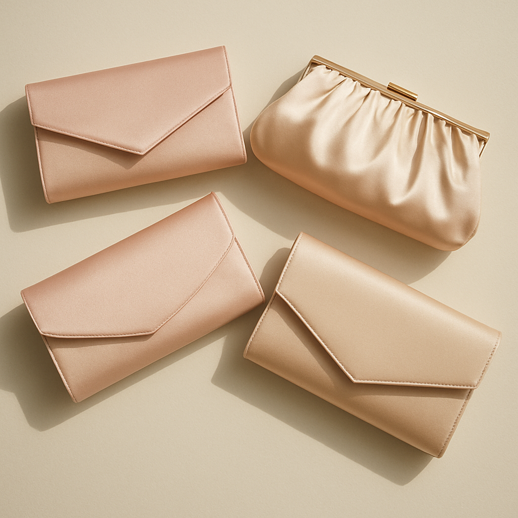 Matching Satin Clutch Set